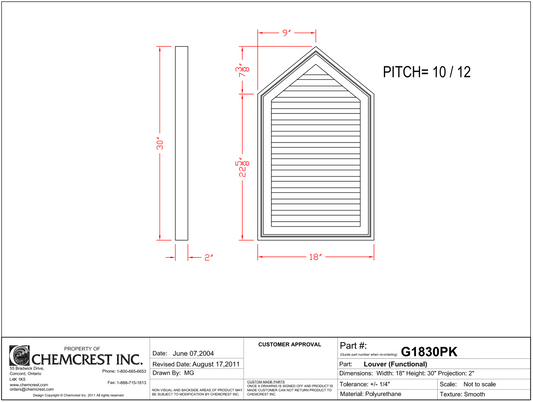 Functional Peaked Louver