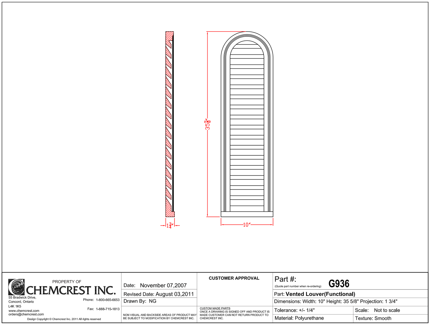 Functional Round Top Louver