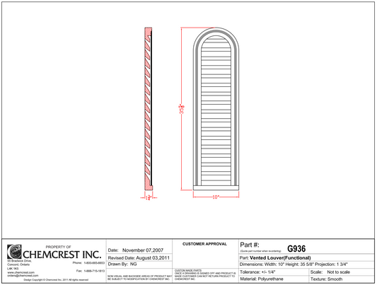 Functional Round Top Louver