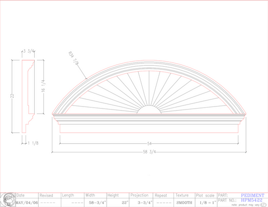 Horizon Pediment with Mantel | HPM5422