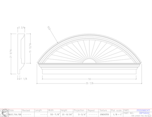 Horizon Pediment with Mantel | HPM5022