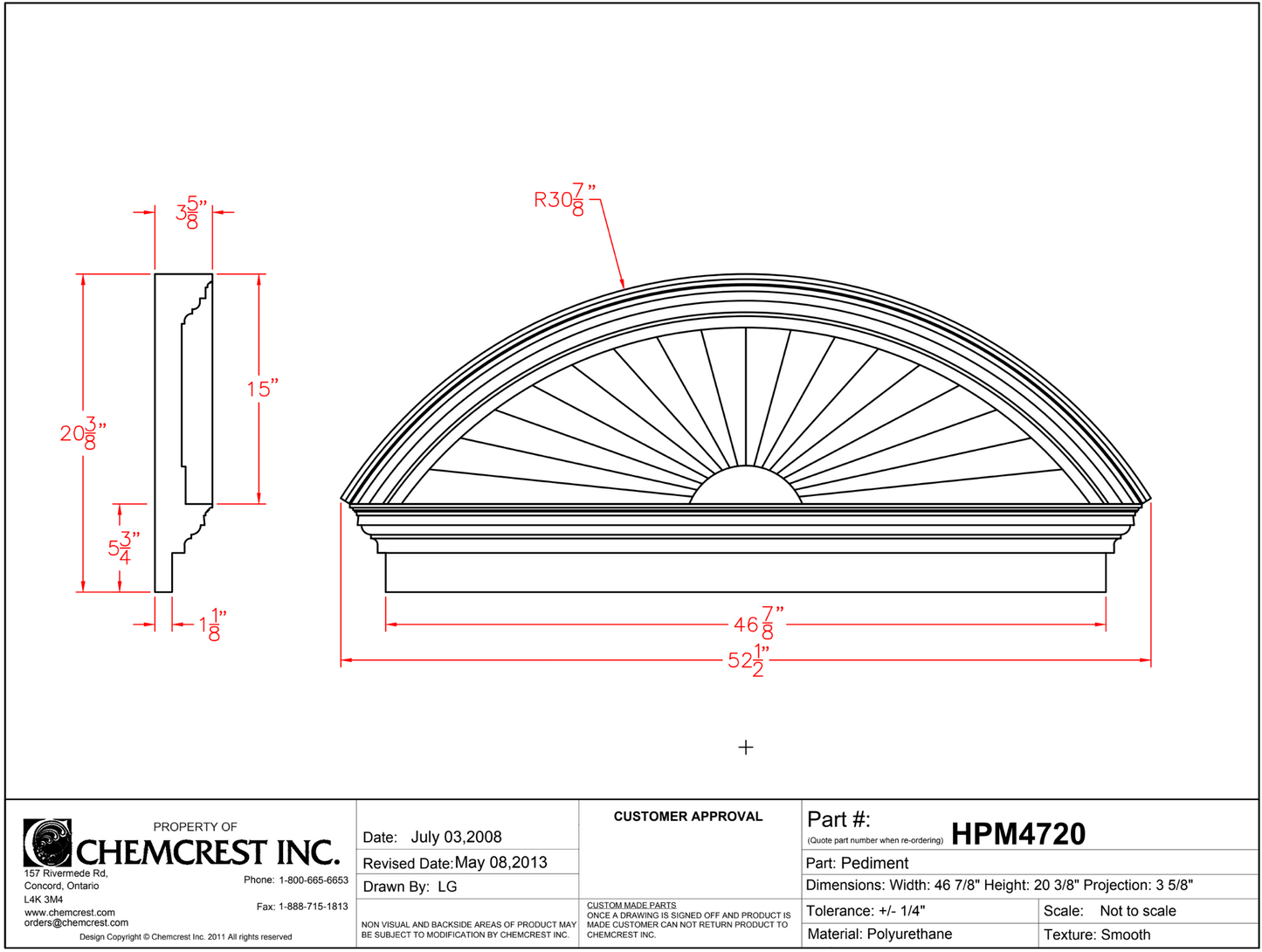 Horizon Pediment with Mantel | HPM4720
