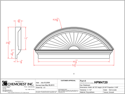 Horizon Pediment with Mantel | HPM4720