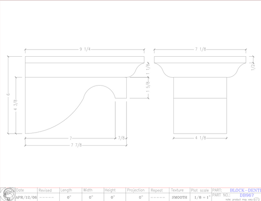 Dentil Block | DB967