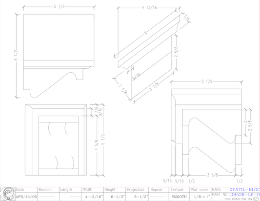 Dentil Block | DB536-LP09