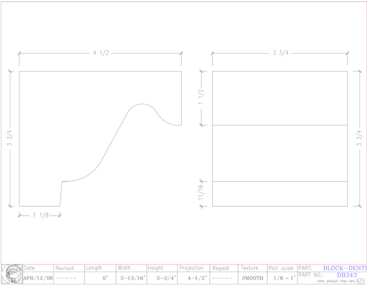 Dentil Block | DB343
