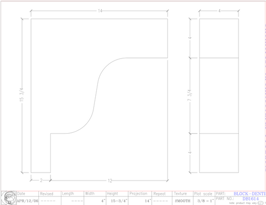 Dentil Block | DB1614