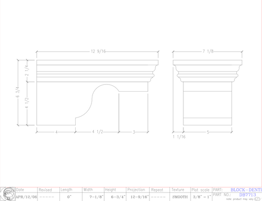 Dentil Block | DB7713
