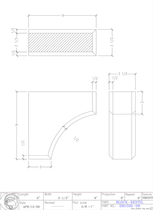 Dentil Block | DB1500-09