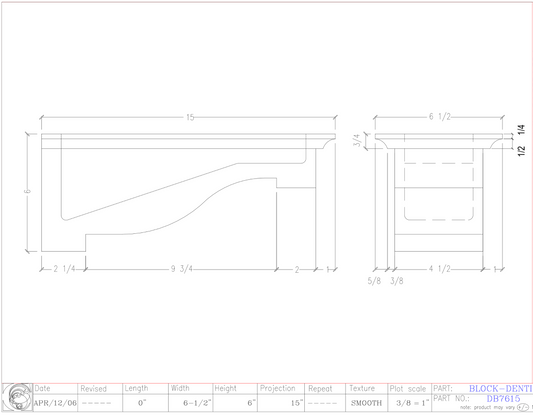 Dentil Block | DB7615