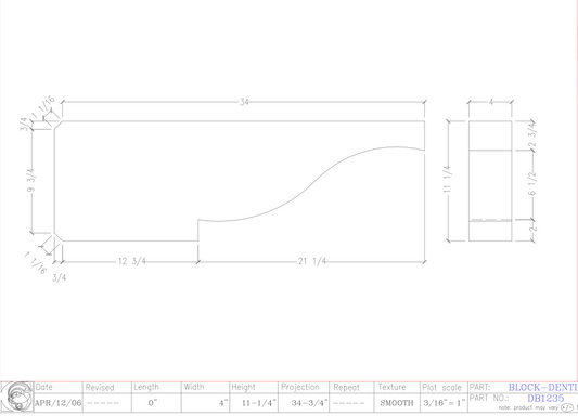 Dentil Block | DB1235