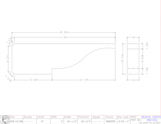 Dentil Block | DB1234