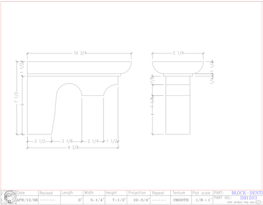 Dentil Block | DB1203