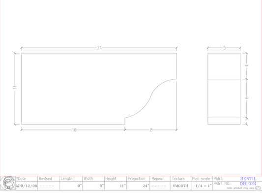 Dentil Block | DB1024