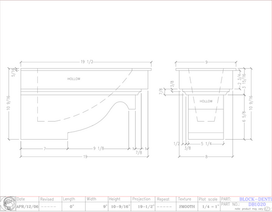 Dentil Block | DB1020