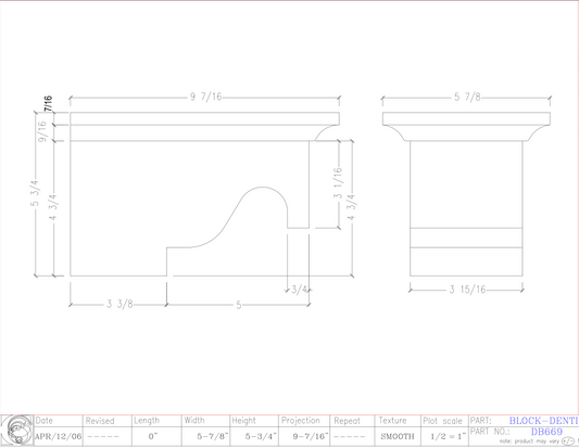 Dentil Block | DB669