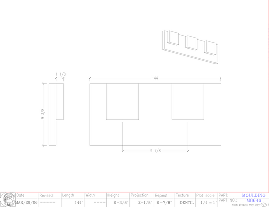 Dentil Fascia | M8646