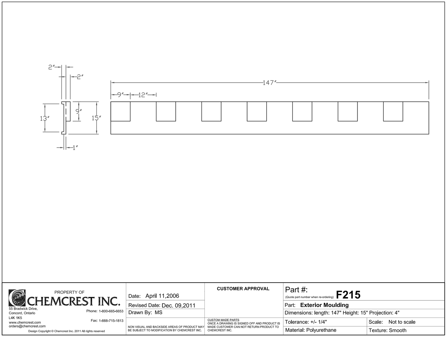 Dentil Moulding | F215