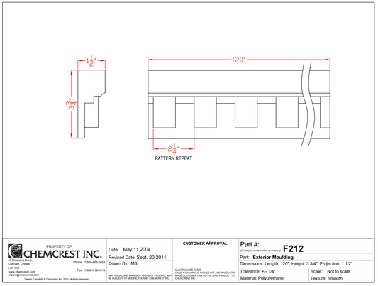 Small Dentil Moulding | F212