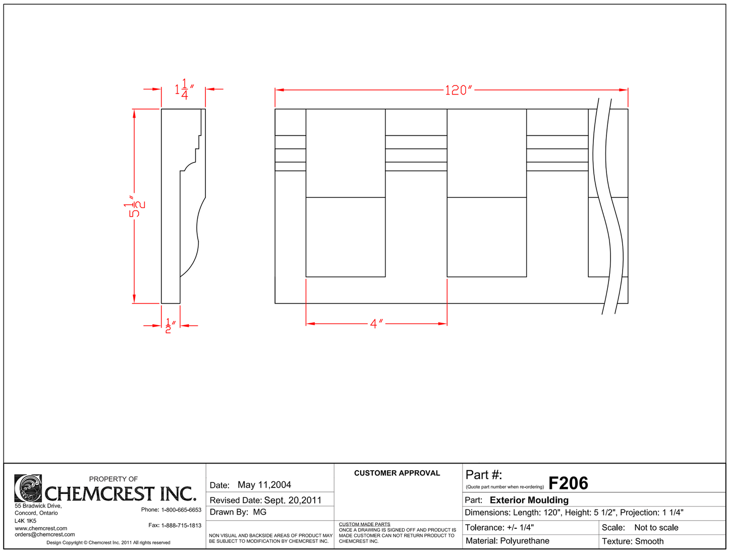 Monarch Dentil Moulding | F206