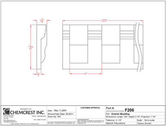 Monarch Dentil Moulding | F206