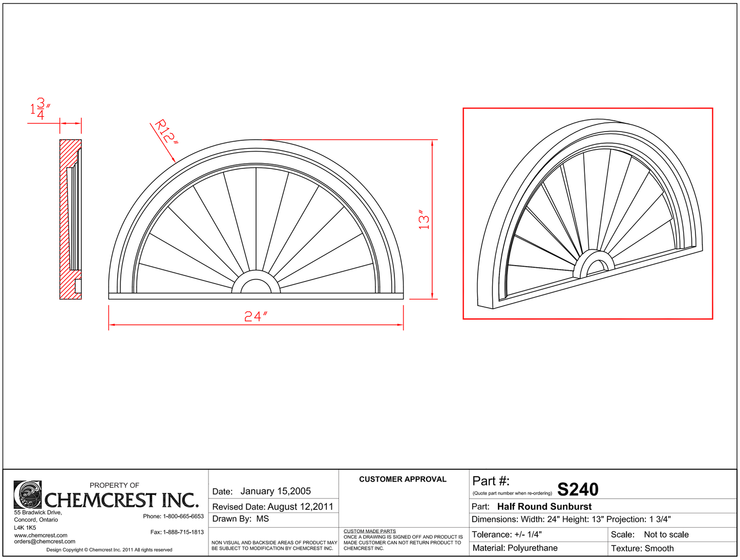 Half Round Louver | S240