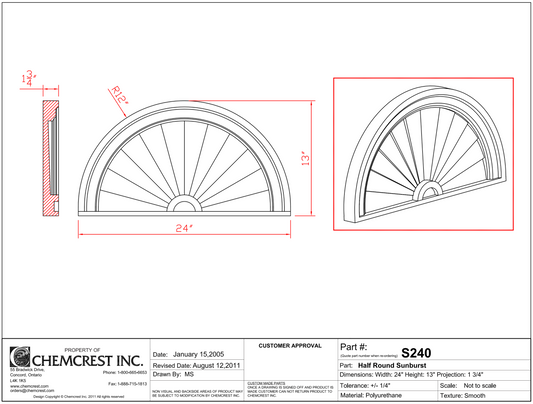 Half Round Louver | S240