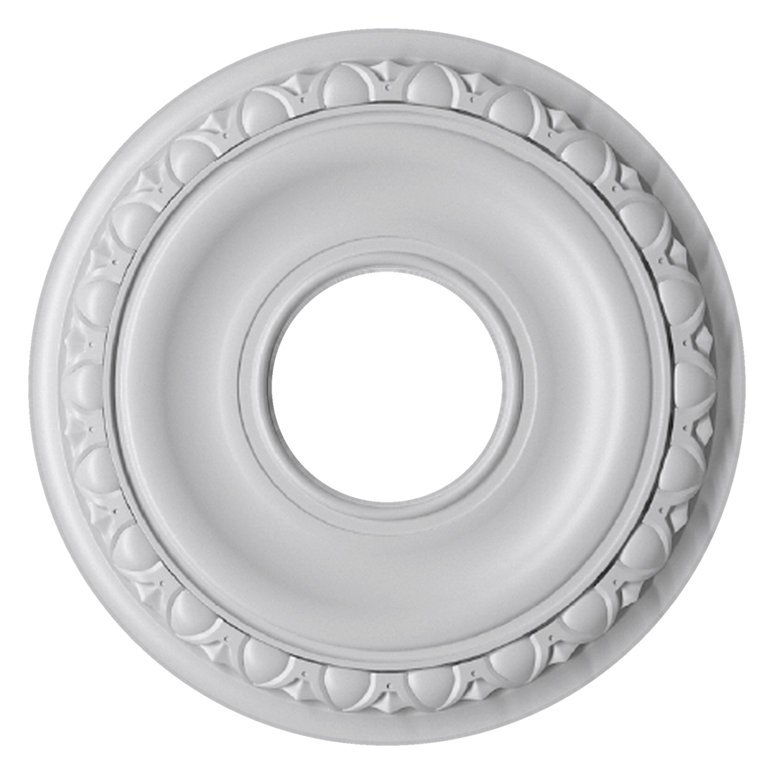 RM2424-EG polyurethane ceiling medallion, primed white, Foamcore