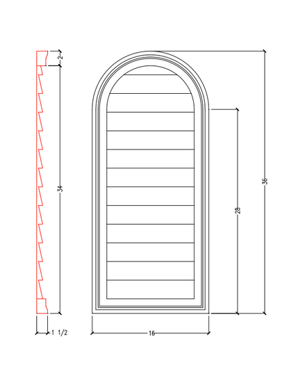 Closed Arched Louver