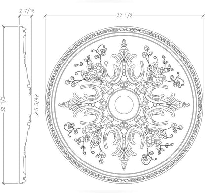Ceiling Medallion (Various Sizes) | Foamcore RM3333 - FOAMCORE STORE