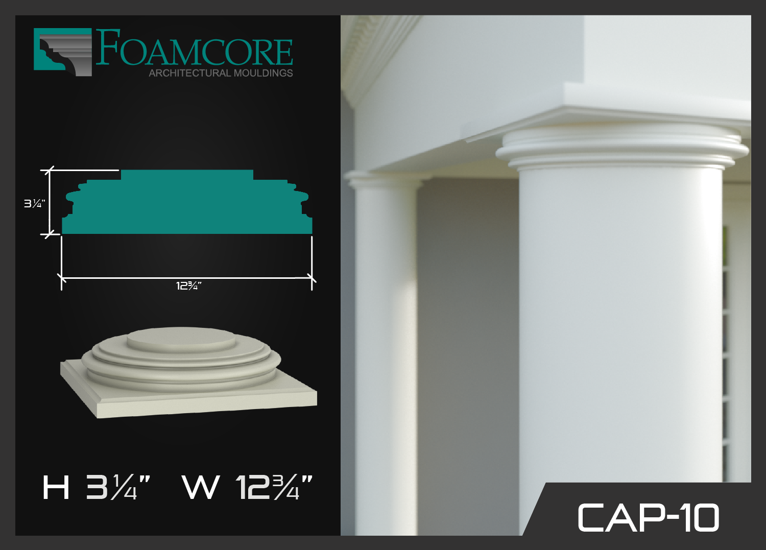 Column Cap | CAP10 – FOAMCORE ARCHITECTURAL ELEMENTS