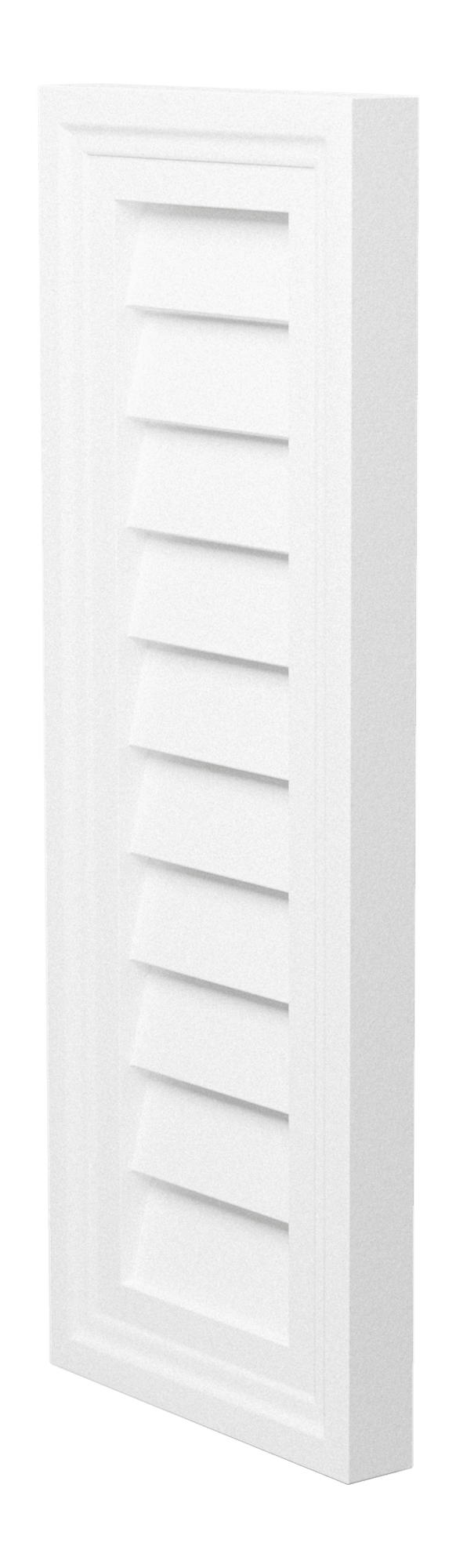 Decorative Rectangle Louver CRL0900-2400, side view showing the 1 1/2 in projection