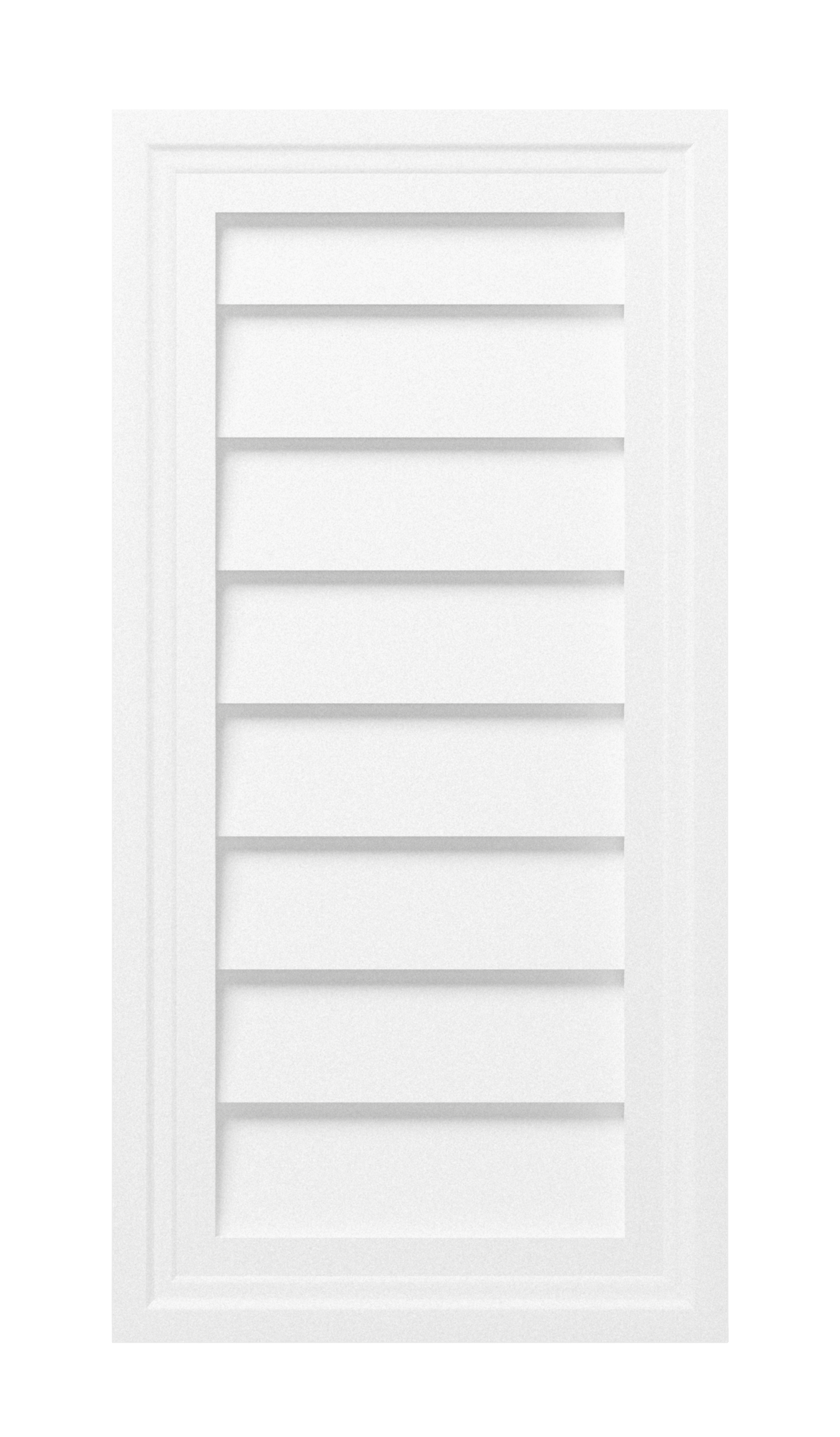 Decorative Rectangle Louver CRL1224, 12 in x 24 in, front view