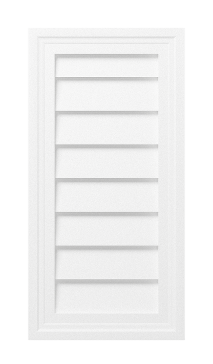Decorative Rectangle Louver CRL1224, 12 in x 24 in, front view