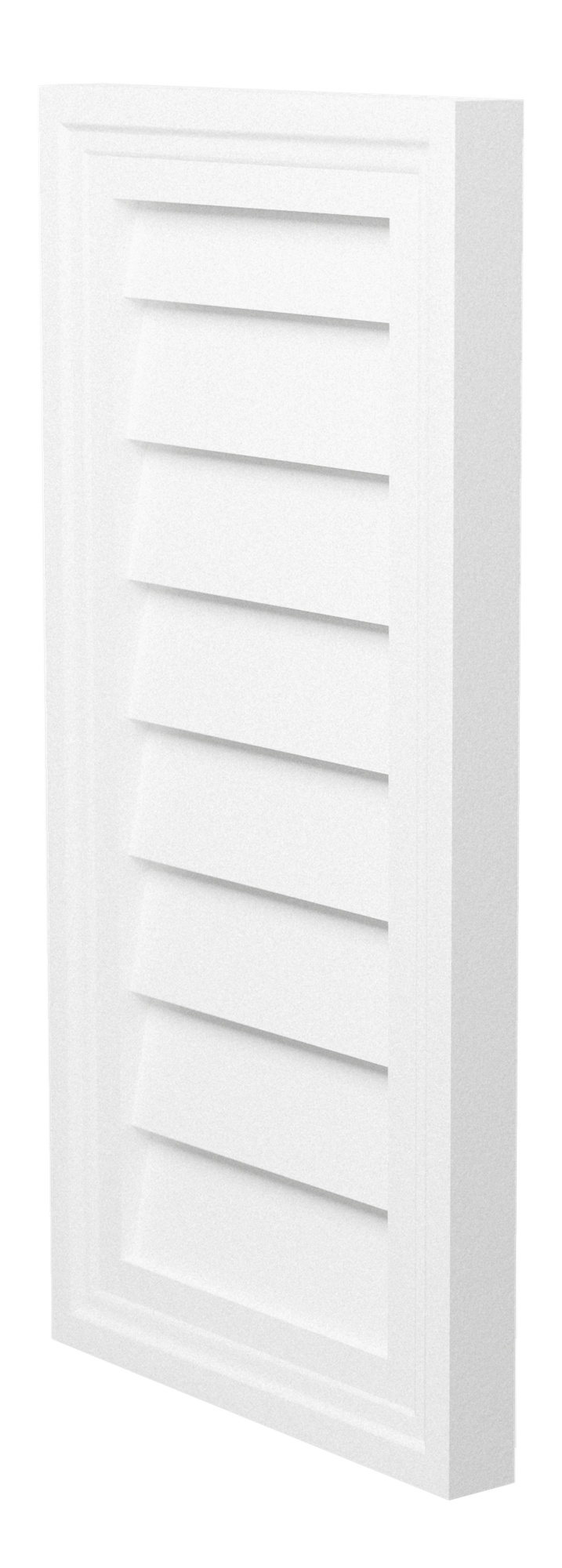 Decorative Rectangle Louver CRL1224, side view showing the 1 1/2 in projection