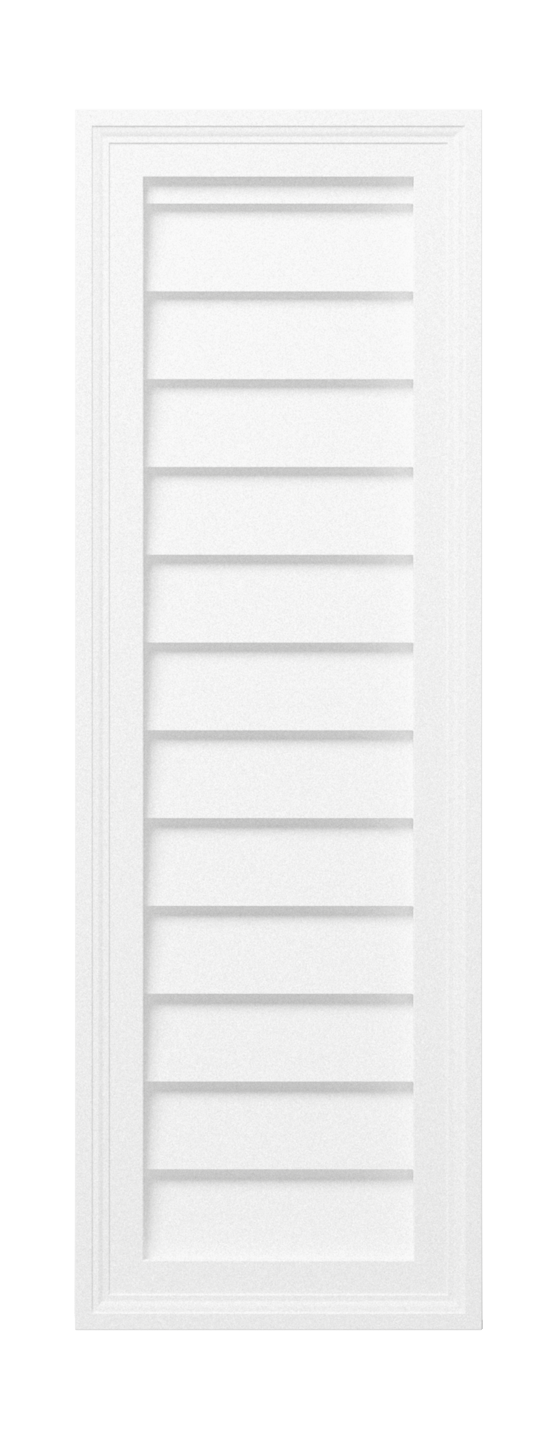 Decorative Rectangle Louver CRL1236, 12 in x 36 in, front view