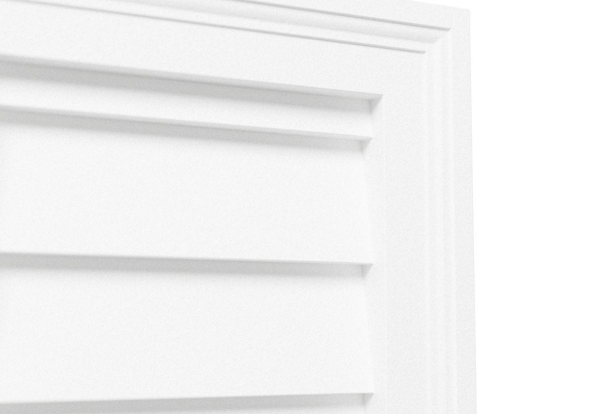 Decorative Rectangle Louver CRL1236, close-up of the closed slats