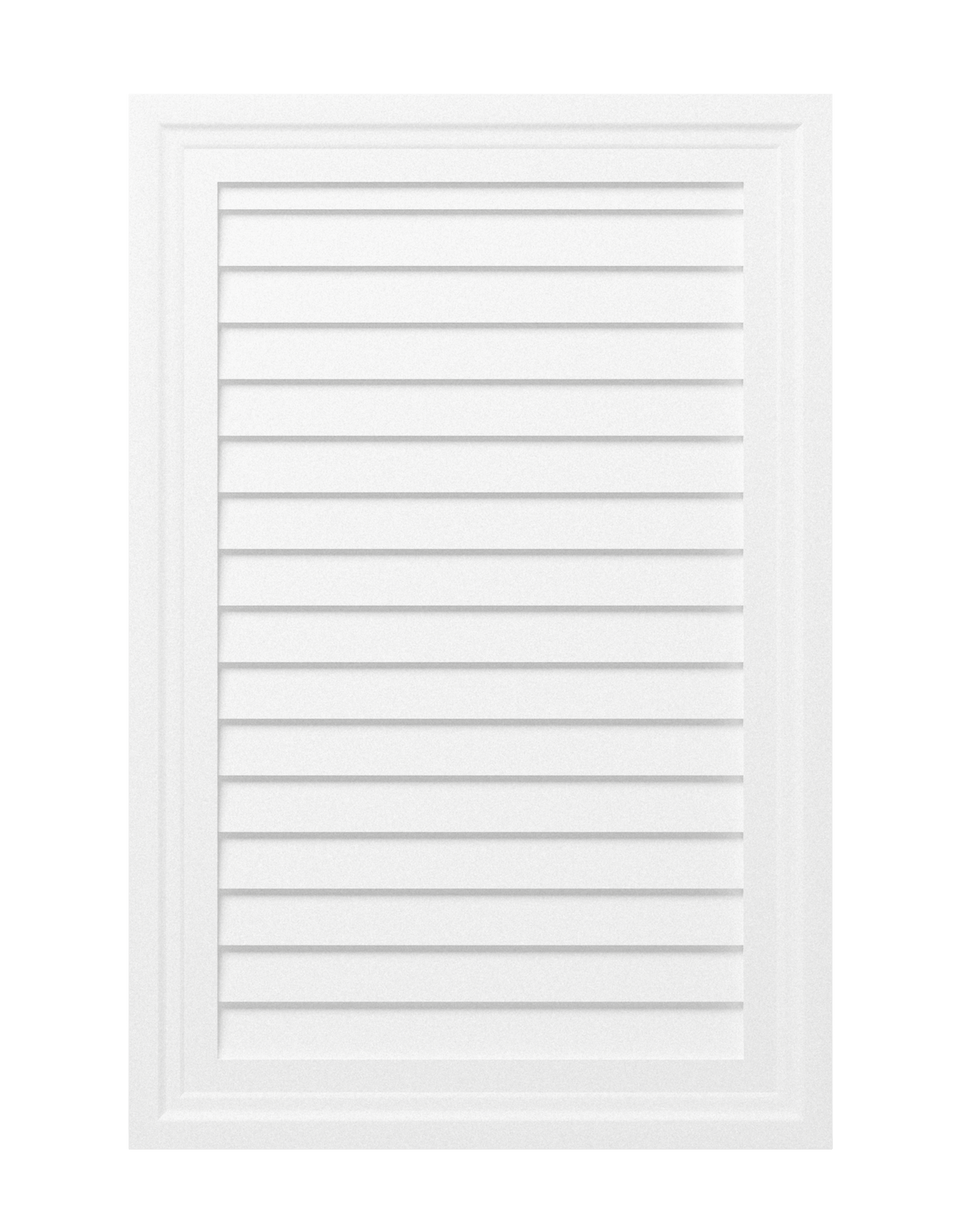Decorative Rectangle Louver CRL1624, 16 in x 24 in, front view