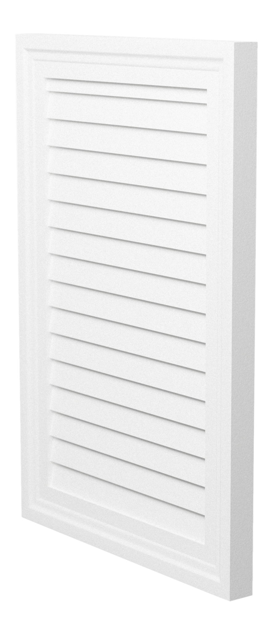 Decorative Rectangle Louver CRL1624, side view showing the 1 5/16 in projection