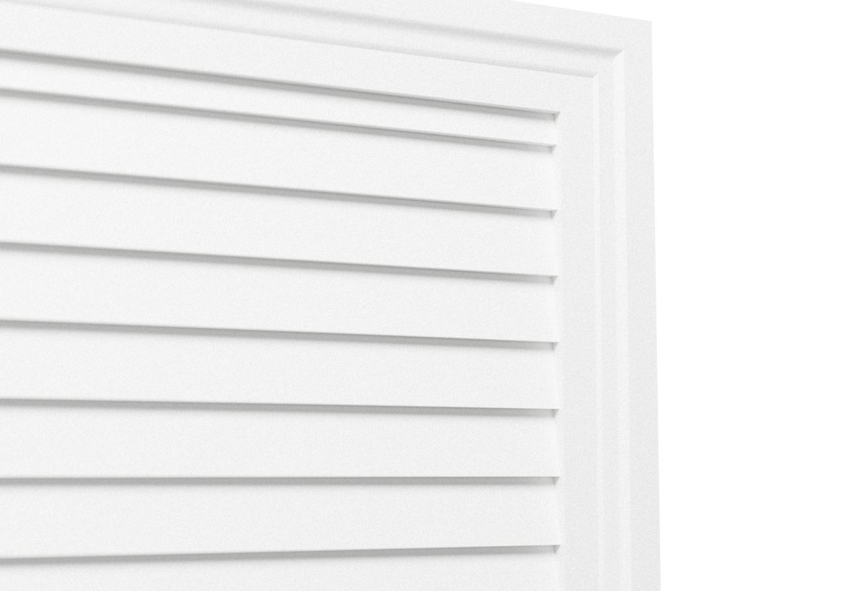 Decorative Rectangle Louver CRL1624, close-up of the closed slats