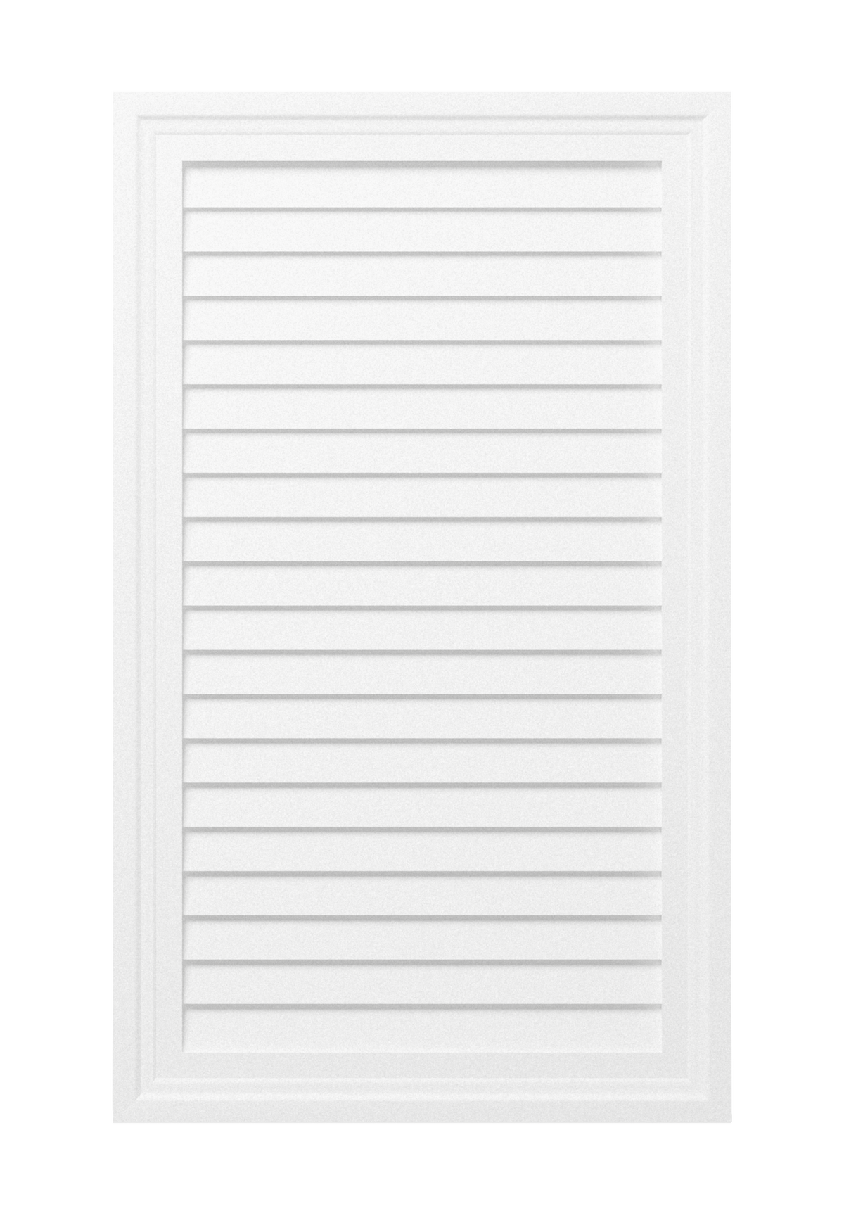 Decorative Rectangle Louver CRL1830, 18 in x 30 in, front view
