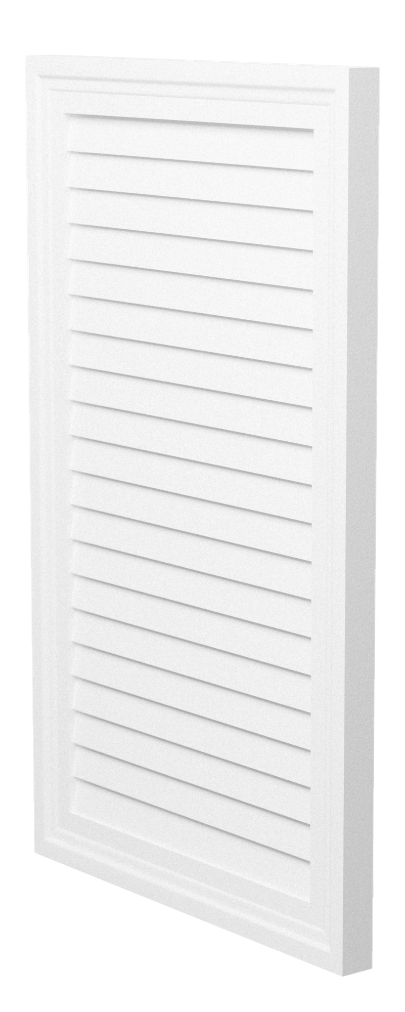 Decorative Rectangle Louver CRL1830, side view showing the 1 5/16 in projection