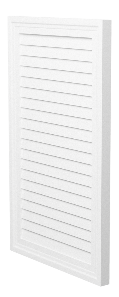 Decorative Rectangle Louver CRL1830, side view showing the 1 5/16 in projection