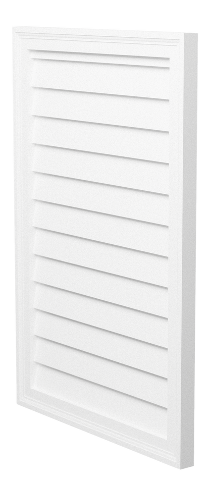 Decorative Rectangle Louver CRL2436, side view showing the 1 1/2 in projection