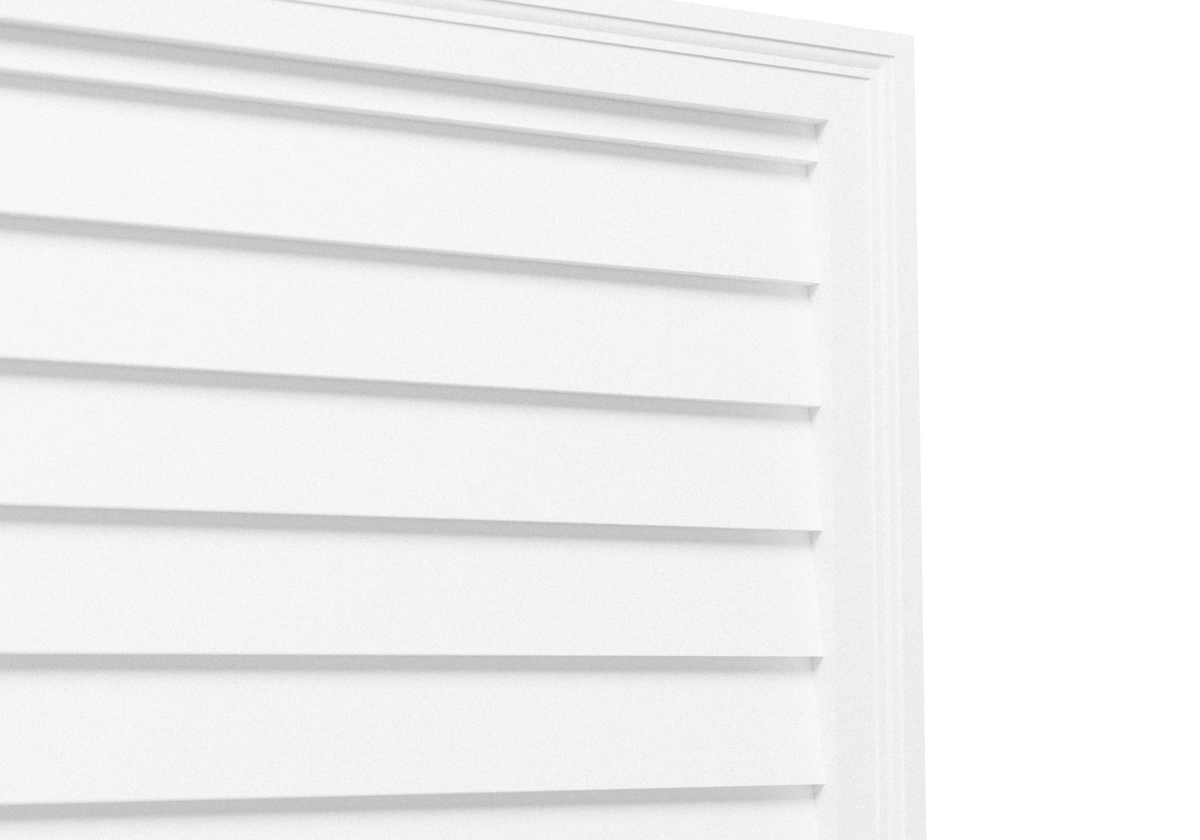 Decorative Rectangle Louver CRL2436, close-up of the closed slats