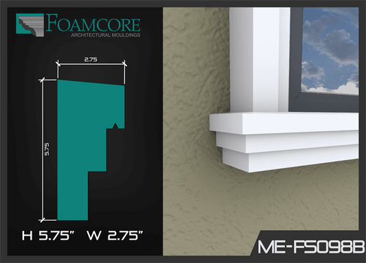 Window Sill Flat Stock | FS098-B