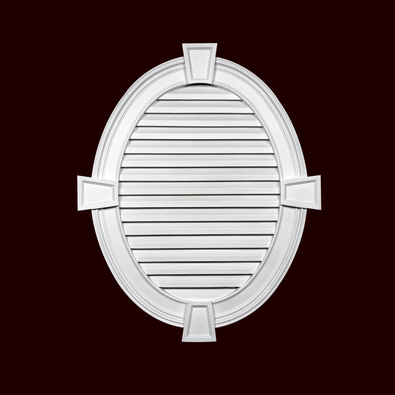 Functional Oval Louver with Keystones