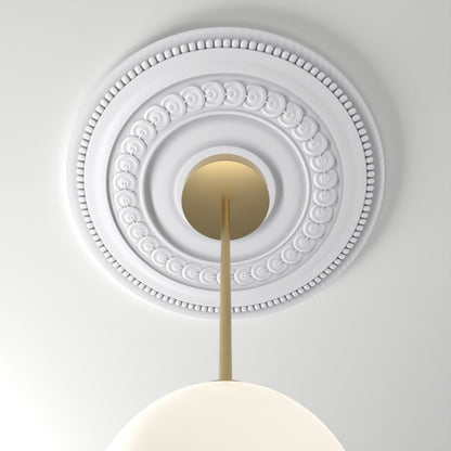 M518 ceiling medallion installed with pendant light
