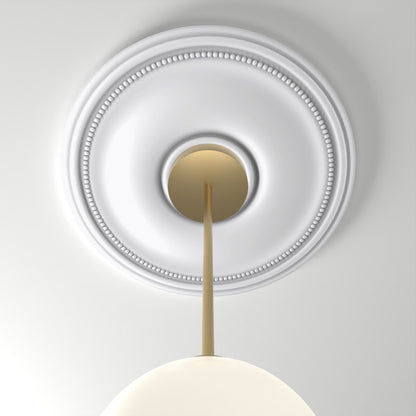 M540 ceiling medallion installed with pendant light