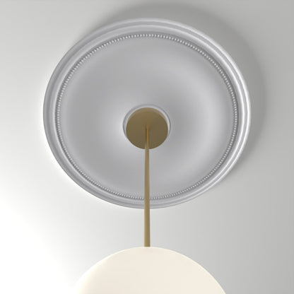 M541 ceiling medallion installed with pendant light